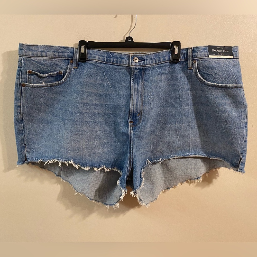 New NWT Abercrombie & Fitch High Rise The Mom Short Curve Love 37 24